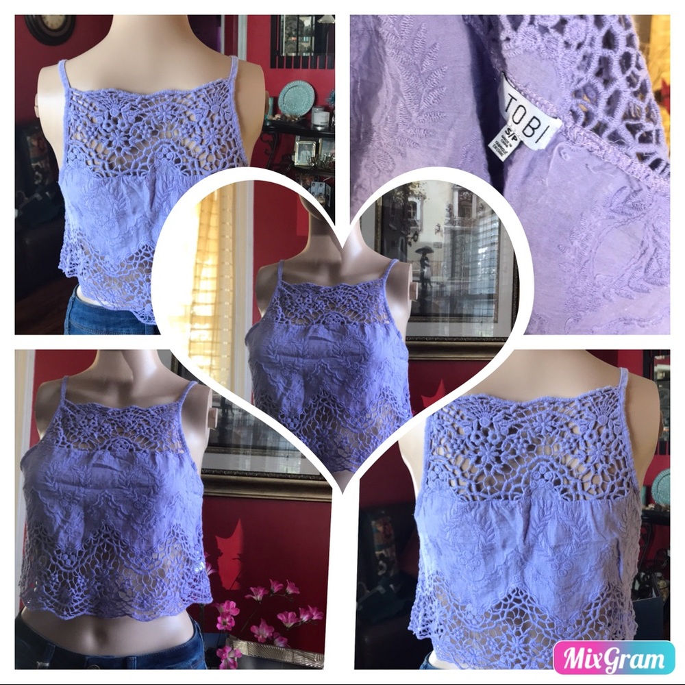 🌺TOBI CROP TOP CROCHETED STYLE IN S/P🌺
